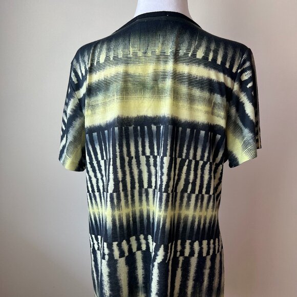 Christopher & Banks Yellow/Green/Black Striped Rhinestone Tee - L - Y2K Sparkle! - Picture 4 of 8
